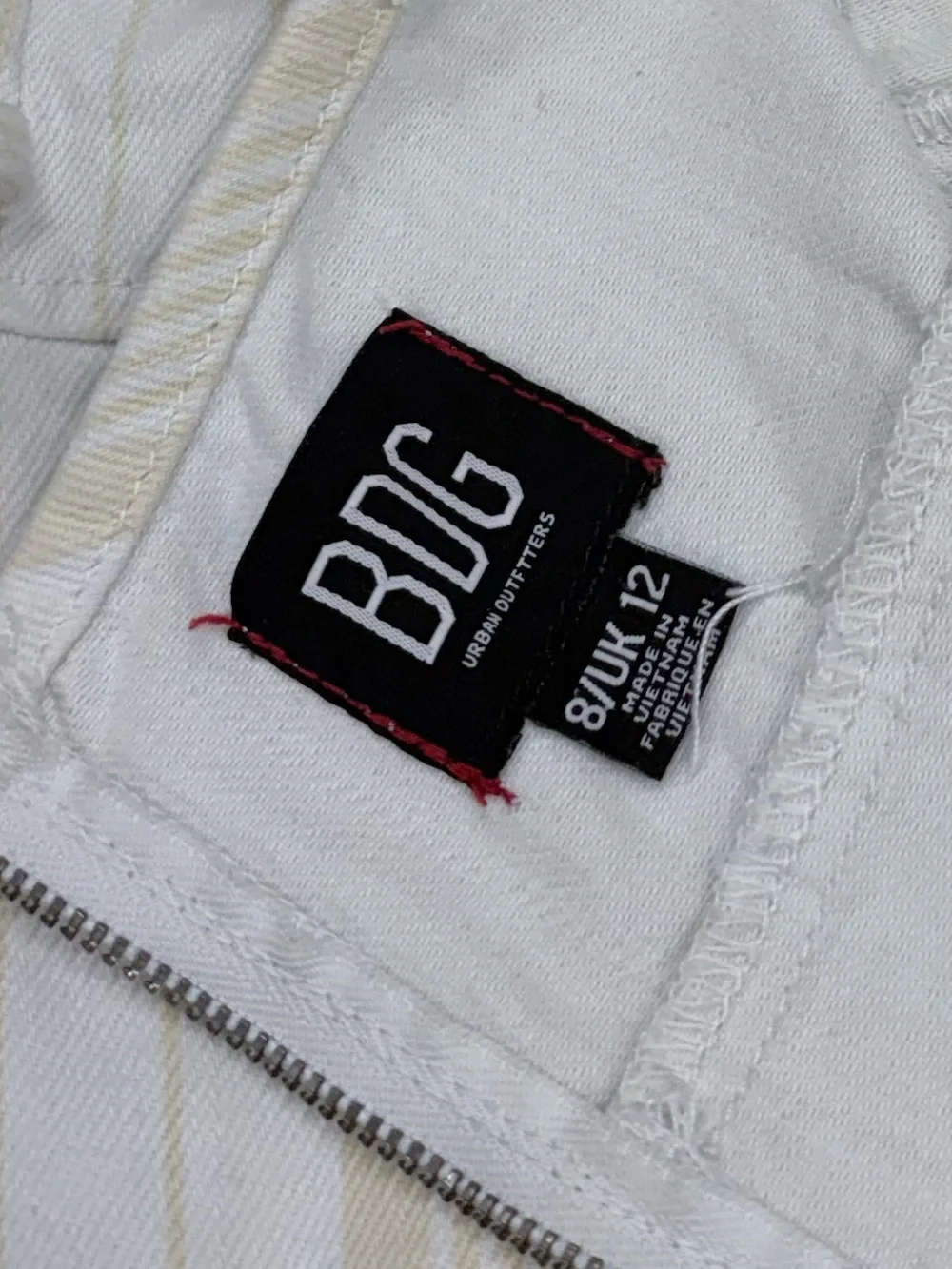 BDG Cream and White Striped Sleeveless Romper